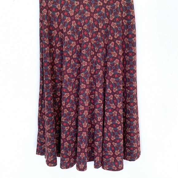 LuLaRoe Red Yellow Diamond Print Nicole Dress - Picture 8 of 8